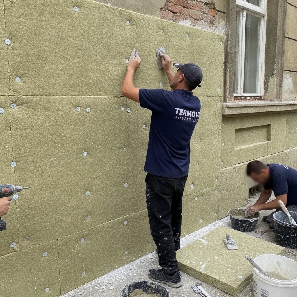 Kőzetgyapot hőszigetelés – A1 tűzvédelmi osztályú homlokzati rendszer kivitelezése
